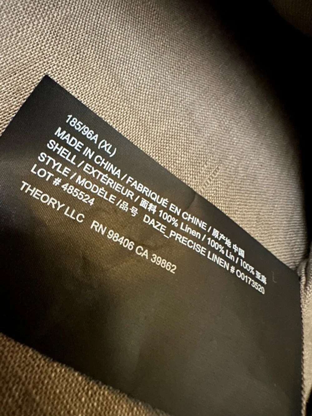 🔥 THEORY Wasabi Precise 100% Linen Button Down Shirt - Picture 4 of 4